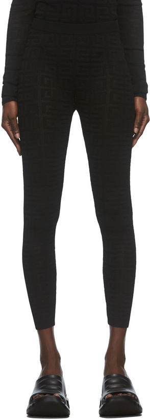 Photo: Givenchy Black Monogram Logo Leggings