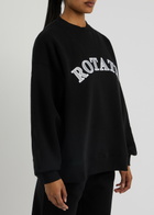 Rotate Sunday Logo-embroidered Cotton Sweatshirt Black