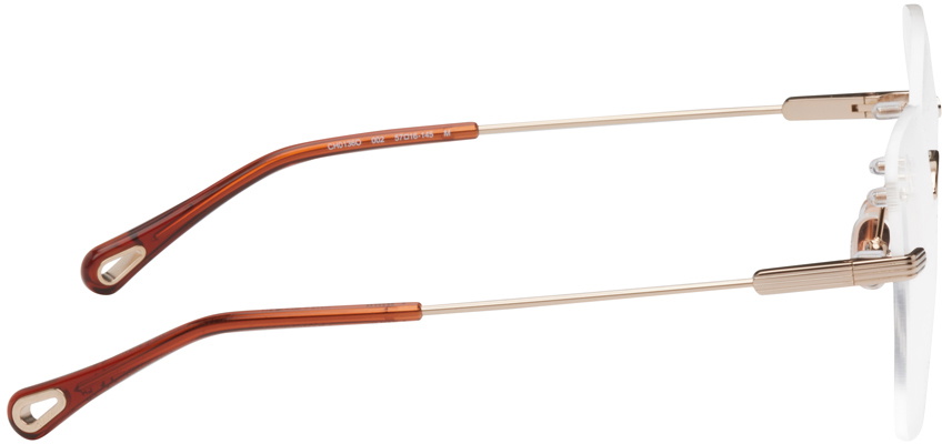 Chloé Rose Gold Rimless Glasses Chloe