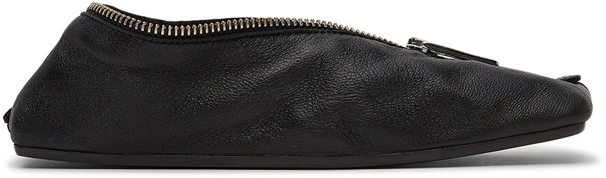 MM6 Maison Margiela Black Pencil Case Ballerina Flats MM6