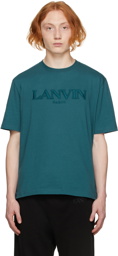 Lanvin Blue Embroidered Logo T-Shirt
