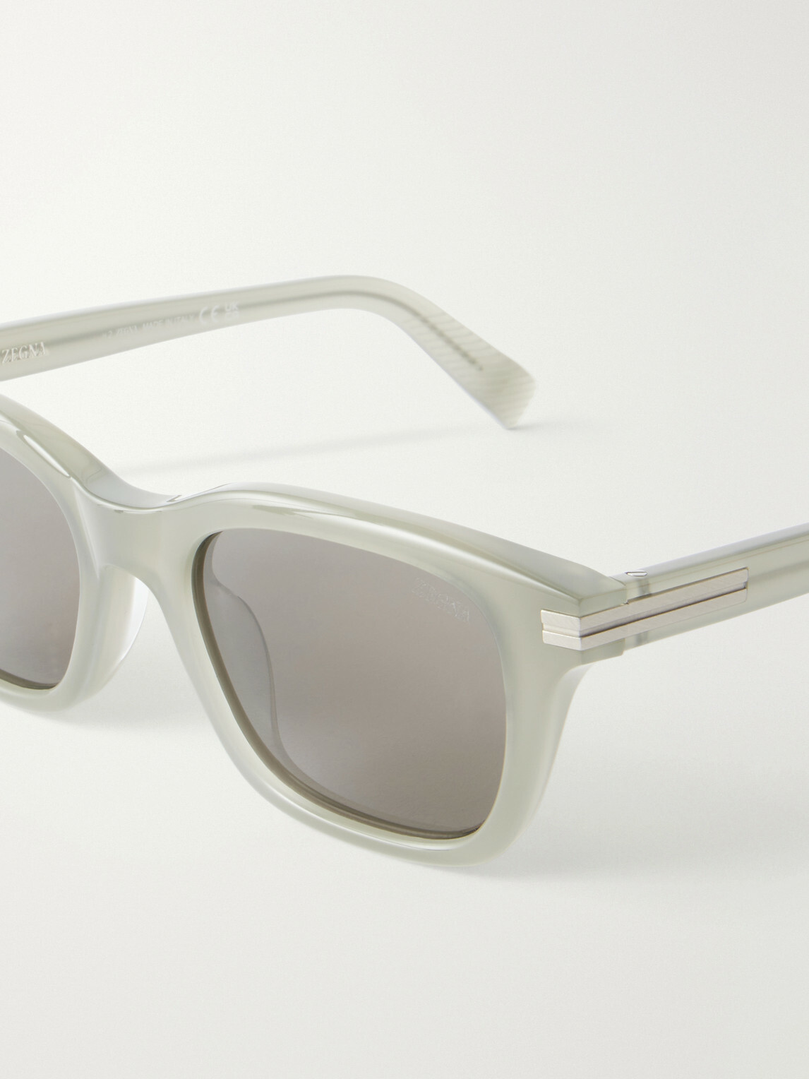 Zegna - Square-Frame Acetate Sunglasses