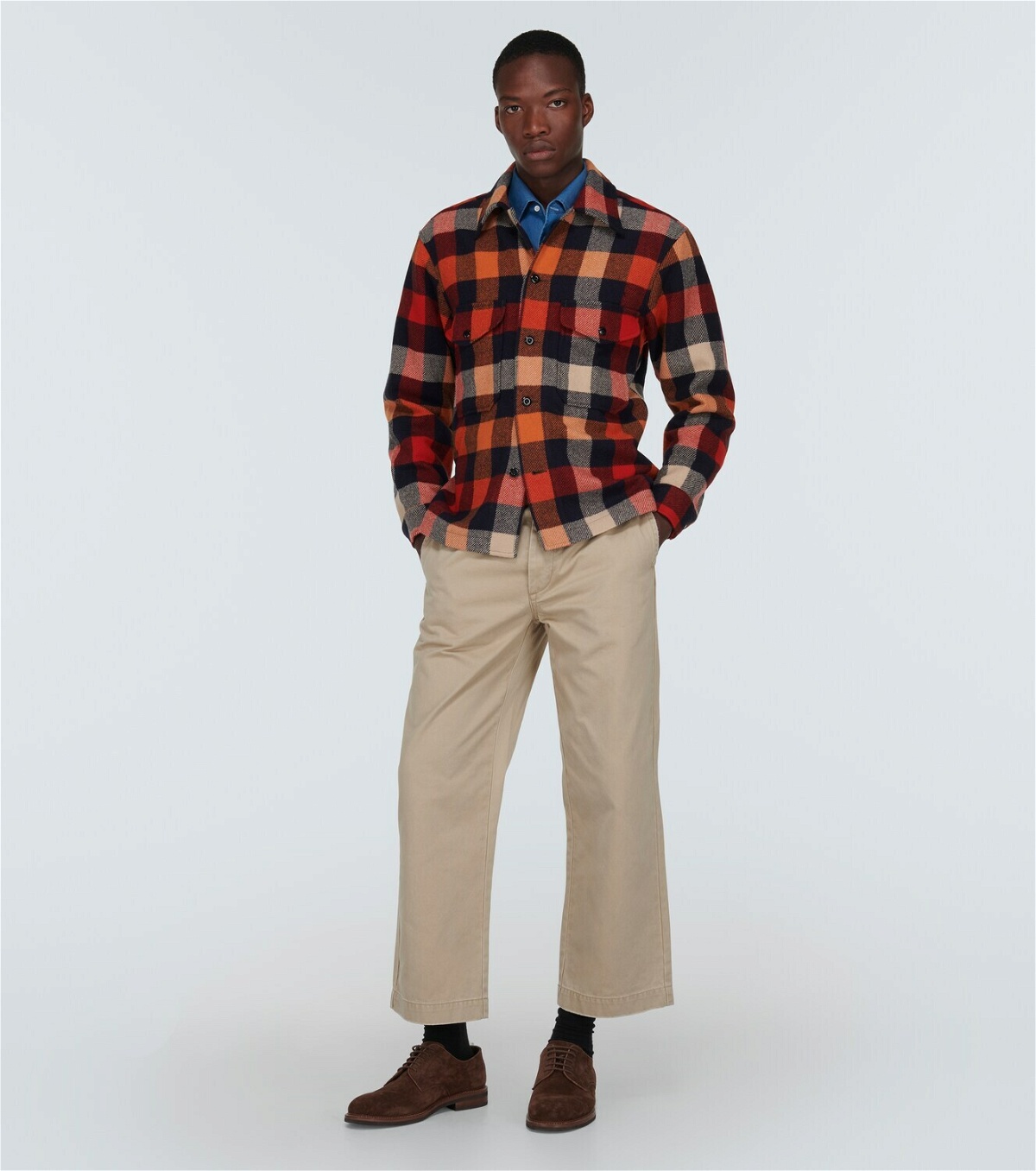 RRL Checked wool flannel overshirt RRL