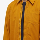 Dries Van Noten Men's Wool Zip Overshirt in Ocra