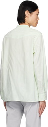 Officine Générale White & Green Gaston Shirt