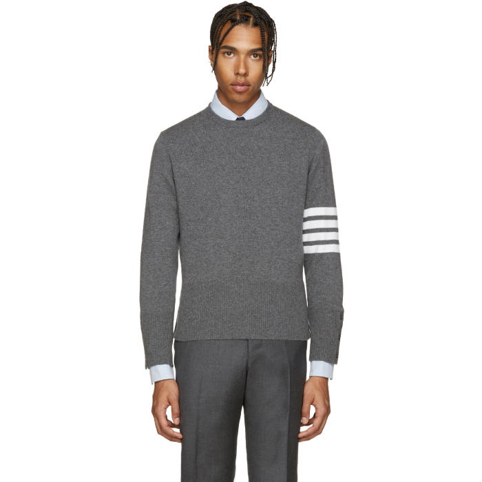 Photo: Thom Browne Grey Cashmere Pullover