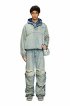 Diesel Denim pullover in light bicolour denim - T-Shirts - Unisex - Blue