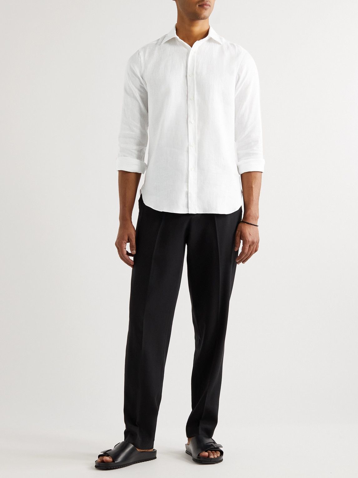 MP Massimo Piombo - Linen Shirt - White