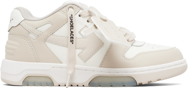 Photo: Off-White White & Beige Out Of Office Sneakers