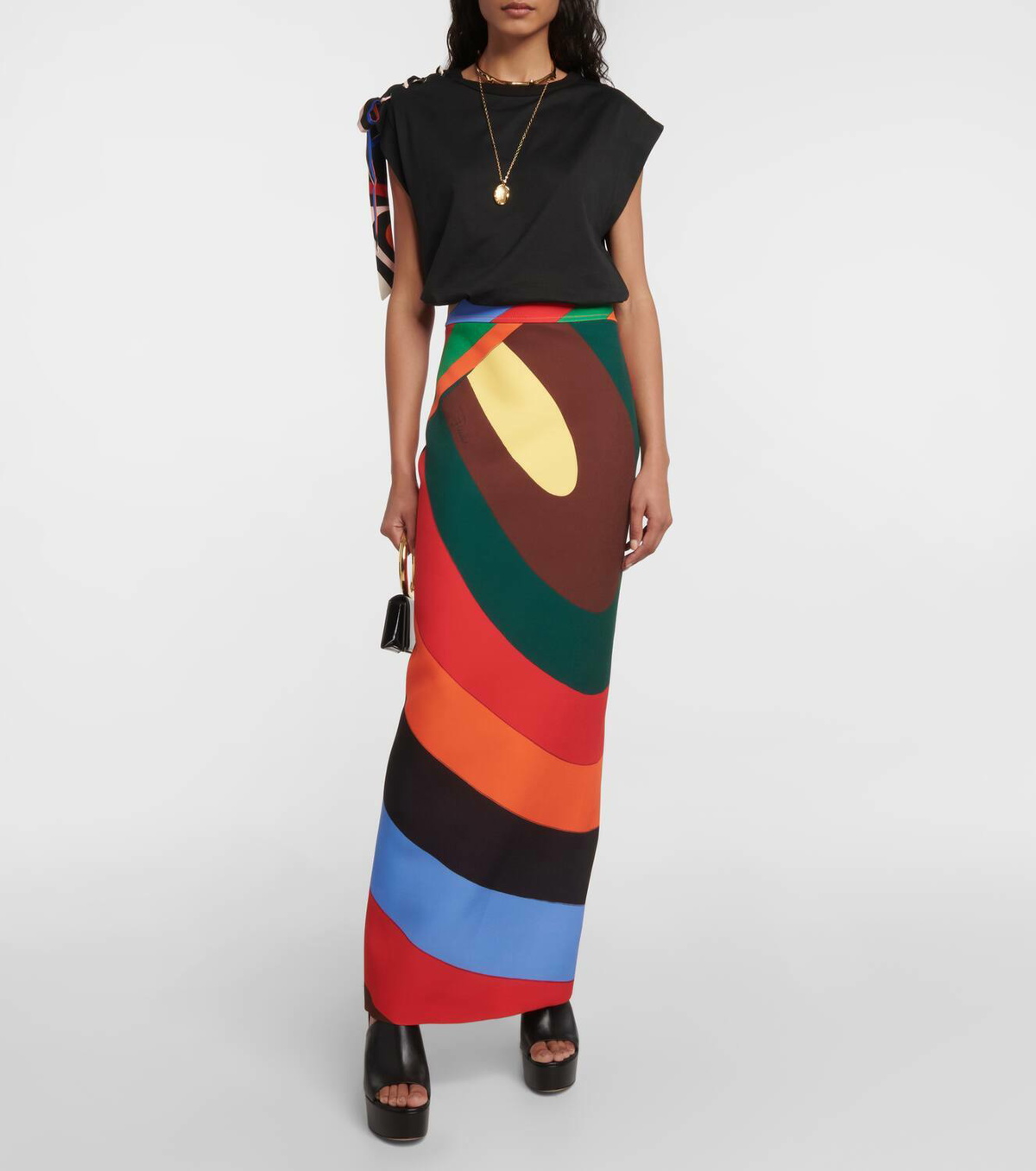 Pucci Iride crepe maxi skirt Emilio Pucci