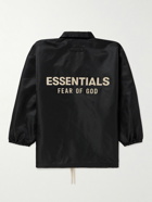 Fear of God Essentials Kids - Logo-Print Nylon Jacket - Black