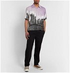 Aries - Jeremy Deller Camp-Collar Printed Woven Shirt - Purple