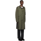 Random Identities Green Punched Trench Coat