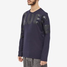 Alexander McQueen Men's Grafitti Print Long Sleeve T-Shirt in Navy/Mix