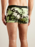 TOM FORD - Floral-Print Stretch-Cotton Boxer Briefs - Green