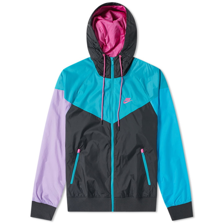 Photo: Nike Windrunner Jacket Black, Teal & Purple