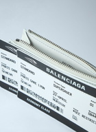 Balenciaga Ticket-Print Leather Zip Pouch