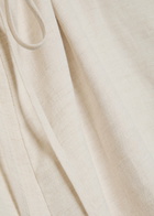 Staud Mateo Cropped Wide-leg Linen Trousers Beige