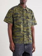 OrSlow - Camouflage-Print Cotton-Riptop Shirt - Green
