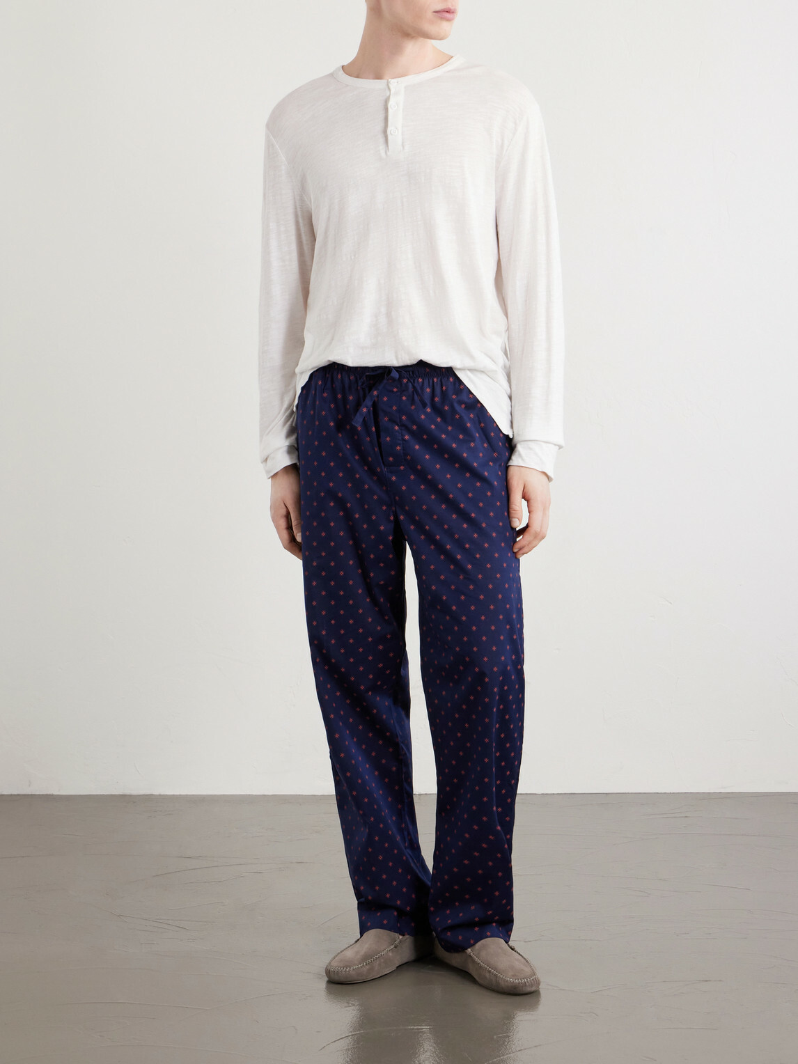 Derek Rose - Nelson 109 Printed Cotton Pyjama Trousers - Blue