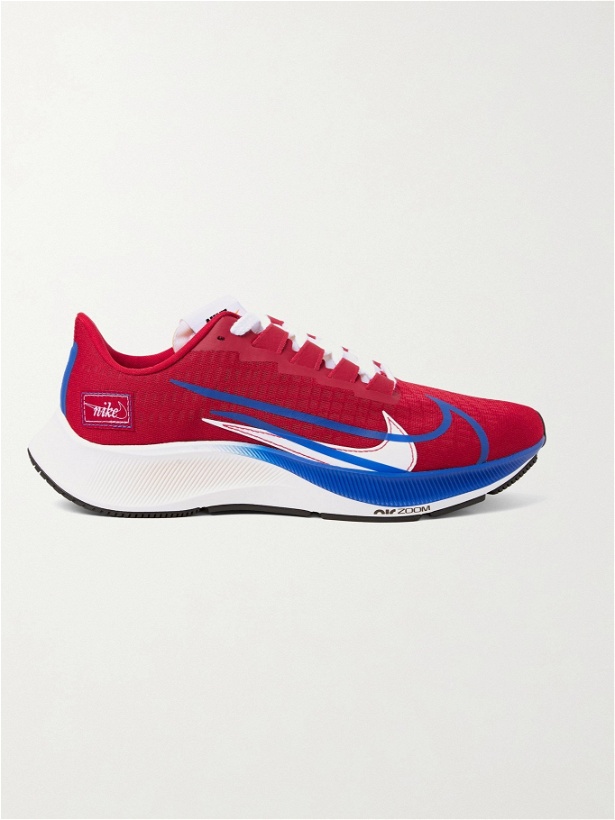 Photo: Nike Running - Air Zoom Pegasus 37 Premium Mesh Running Sneakers - Red