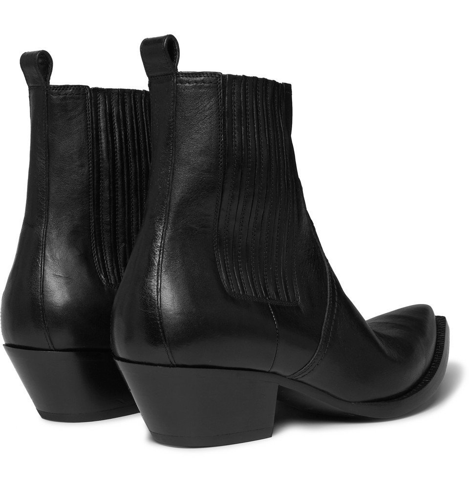 SAINT LAURENT - Lucas Leather Chelsea Boots - Black