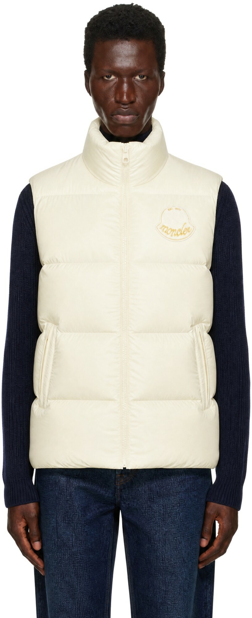 Noma t.d. Men's Hand Dyed Puffer Vest in Black NOMA t.d.