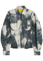 Marques' Almeida Tie-dye Seersucker Shirt Cream