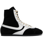 Dries Van Noten Black & White Suede Sneakers