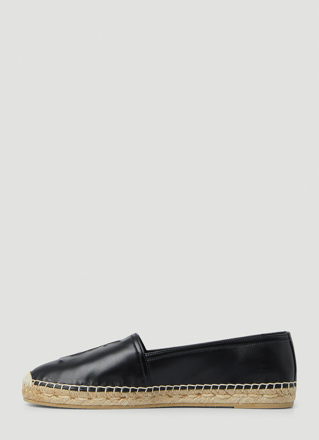 Saint Laurent YSL Embossed Flat Espadrilles