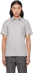 Vivienne Westwood Gray Embroidered Shirt