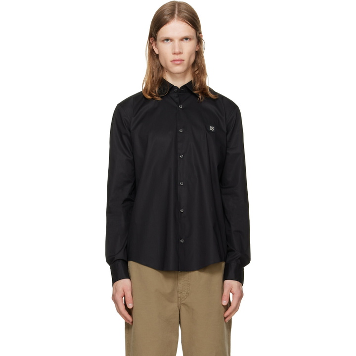 Photo: Hugo Black Stretch-Cotton Canvas Slim-Fit Shirt