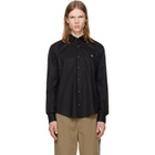 Hugo Black Stretch-Cotton Canvas Slim-Fit Shirt