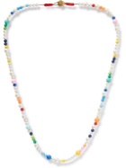 Roxanne Assoulin - Enamel, Faux Pearl and Gold-Tone Necklace