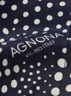 Agnona - Printed Linen and Silk-Blend Shirt - Blue