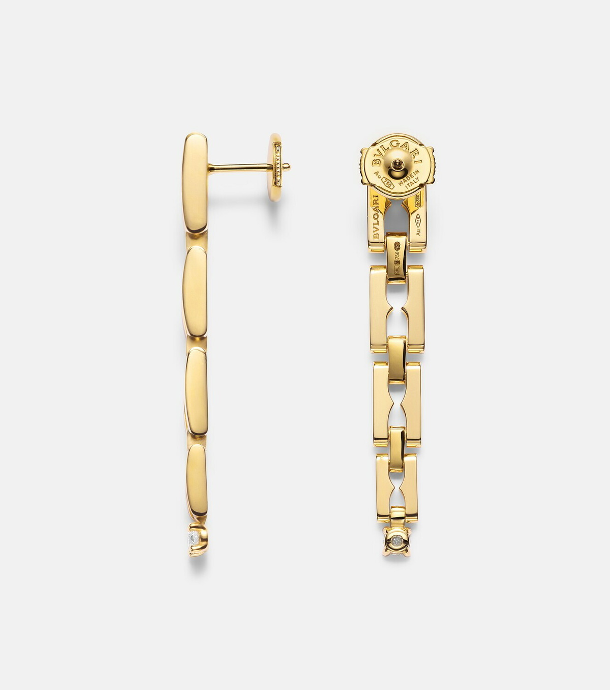 Bvlgari B.zero1 18kt gold drop earrings with diamonds