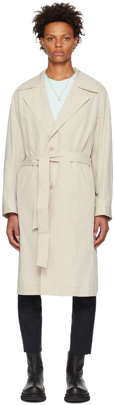 Photo: Solid Homme Beige Single-Breasted Trench Coat