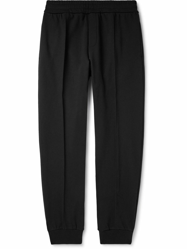 Photo: Versace - Logo-Embroidered Cotton-Jersey Sweatpants - Black