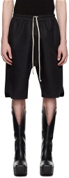 Rick Owens Black Drawstring Shorts