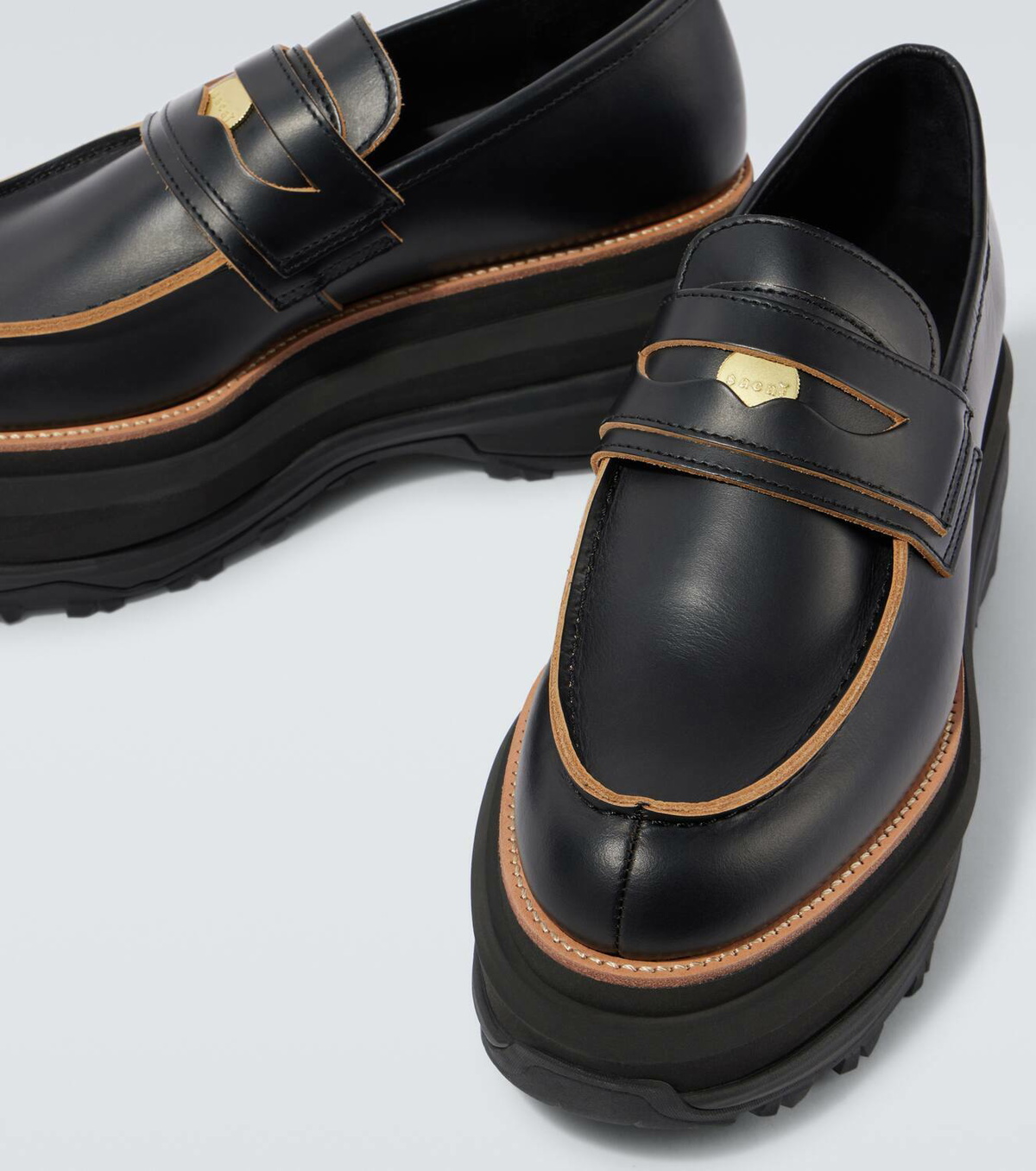 Sacai Leather platform loafers Sacai