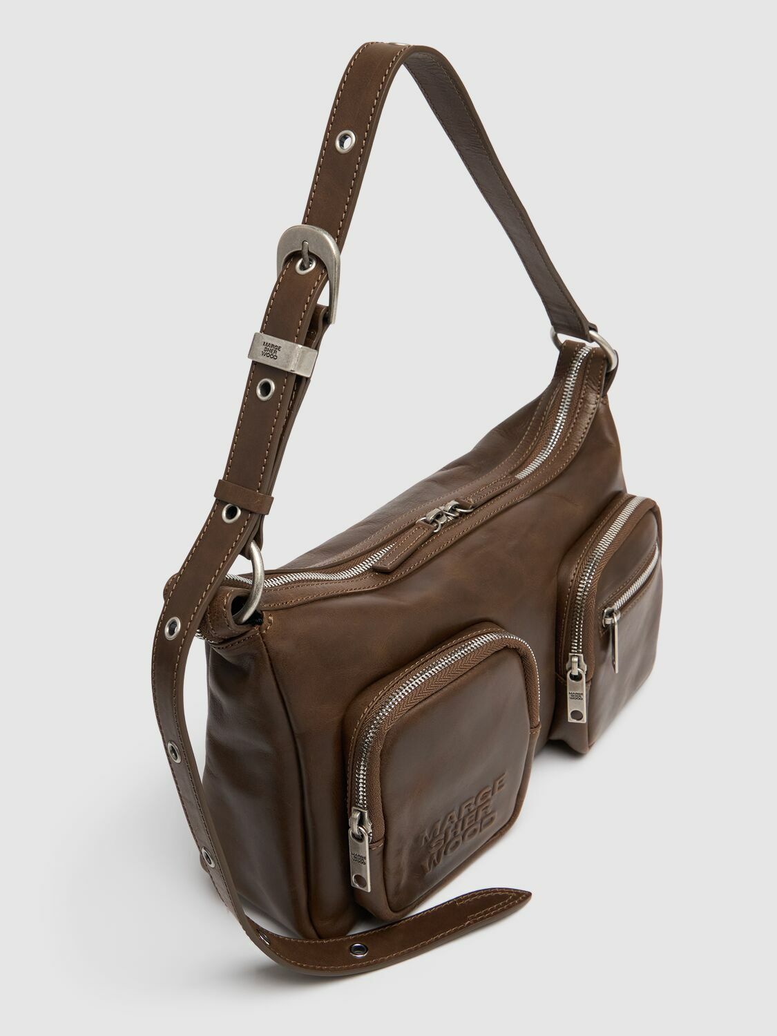 MARGE SHERWOOD Outpocket Hobo Leather Shoulder Bag