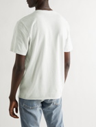 SAINT LAURENT - Printed Distressed Cotton-Jersey T-Shirt - Neutrals