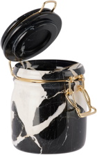 Editions Milano Black & White Miss Marble Grand Antique Jar