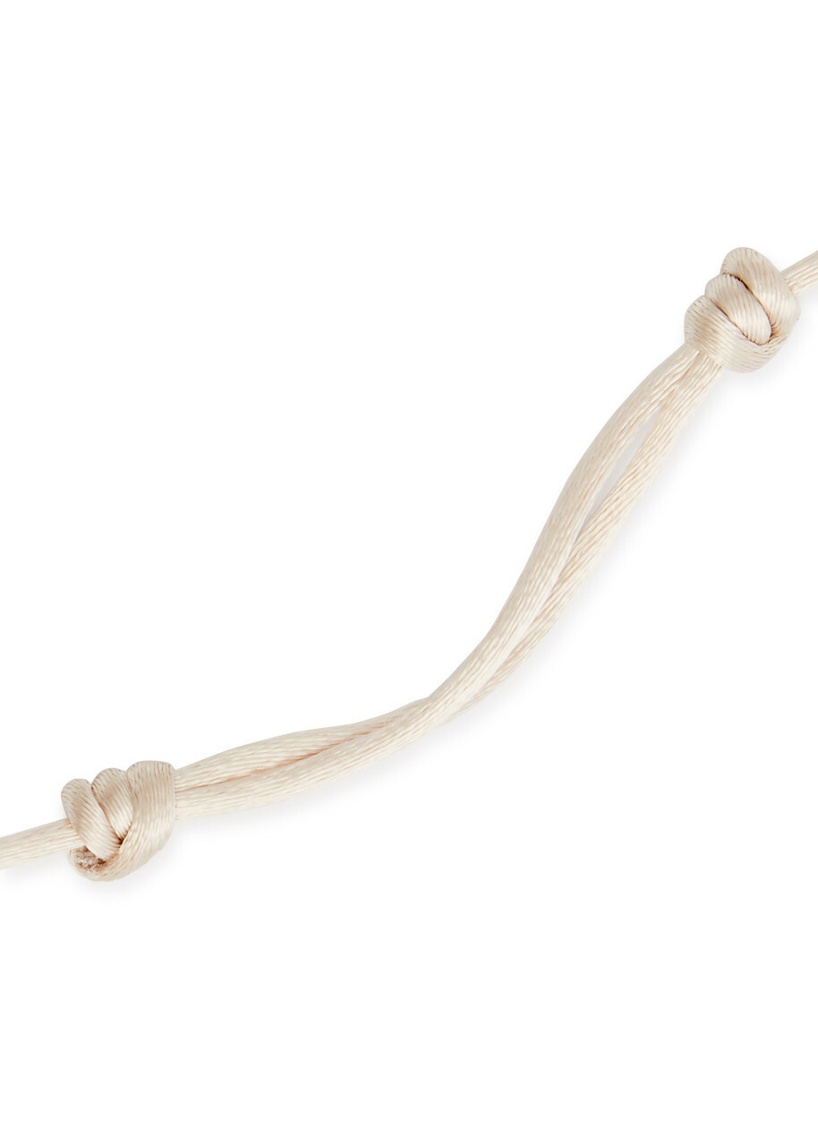 Agmes Heart Satin-cord Necklace - Gold - One Size