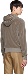 TOM FORD Brown Zip Hoodie