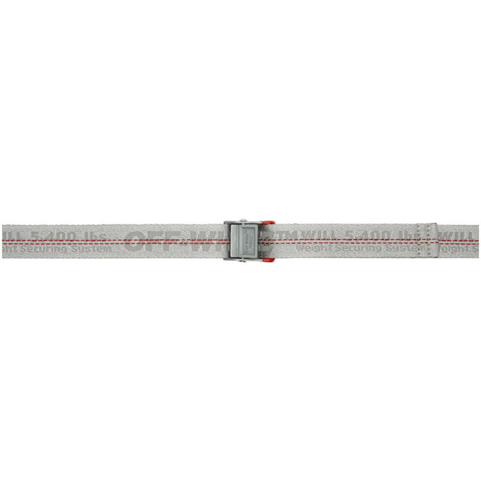 Off-White Silver Mini Industrial Belt Off-White display picture 1