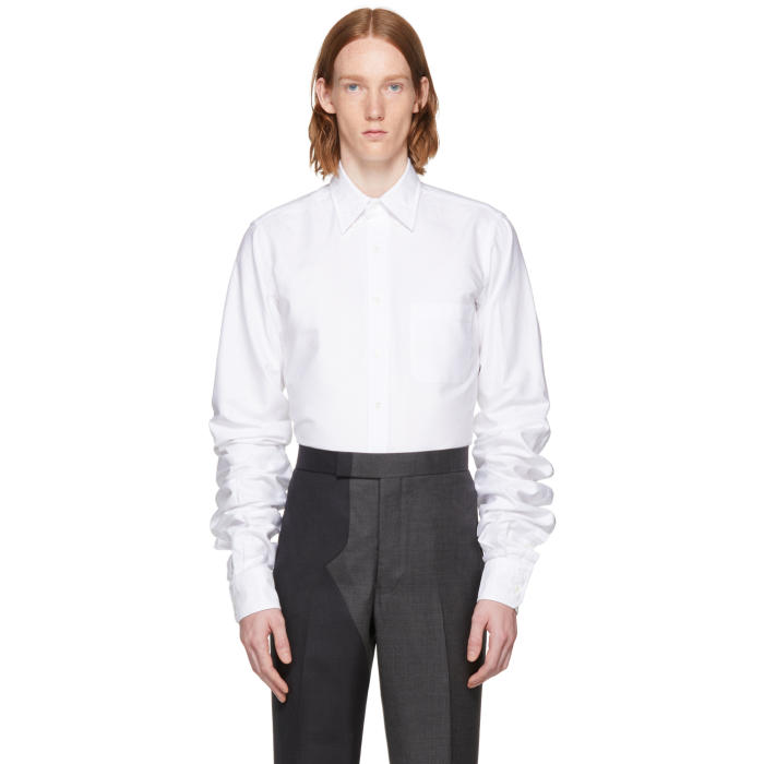 Photo: Thom Browne White Extra Long Sleeves Shirt