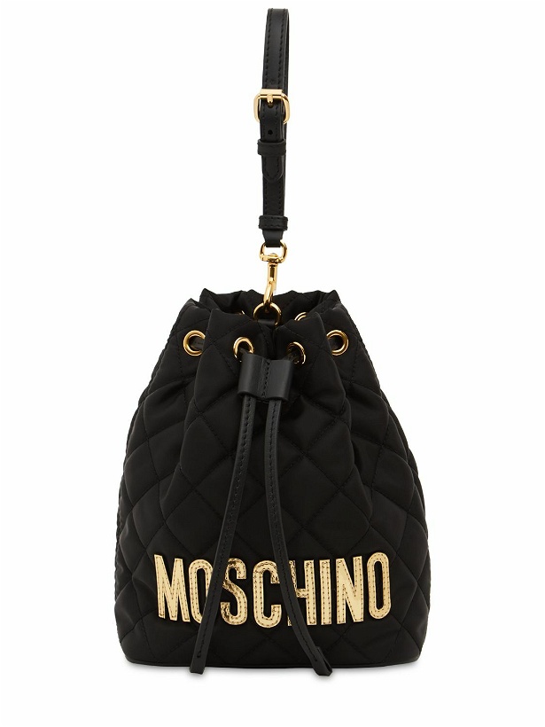 Photo: MOSCHINO - Logo Quilted Top Handle Bag