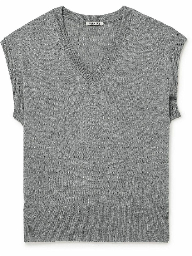 Photo: Auralee - Cashmere and Silk-Blend Sweater Vest - Gray