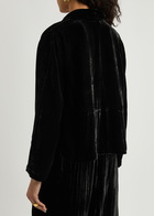 Eileen Fisher Velvet Tie-front Jacket Black